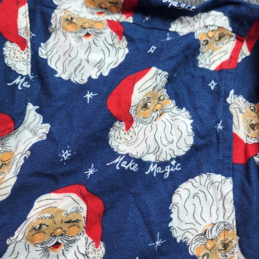 Old Navy Santa Claus Sleep Pajama Top XXXXL Christmas Shirt Long Sleeve NWT - Picture 3 of 9